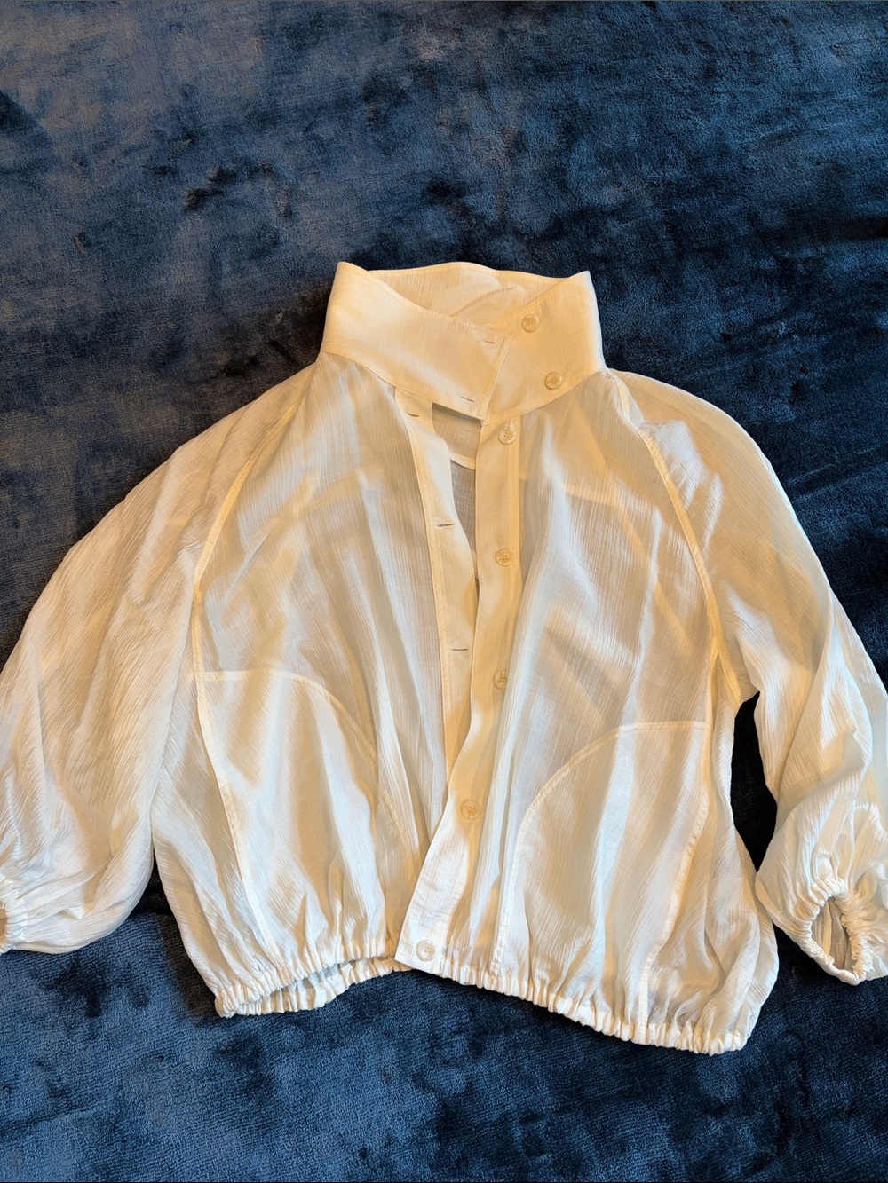 Massimo Dutti Cream Sheer Jacket